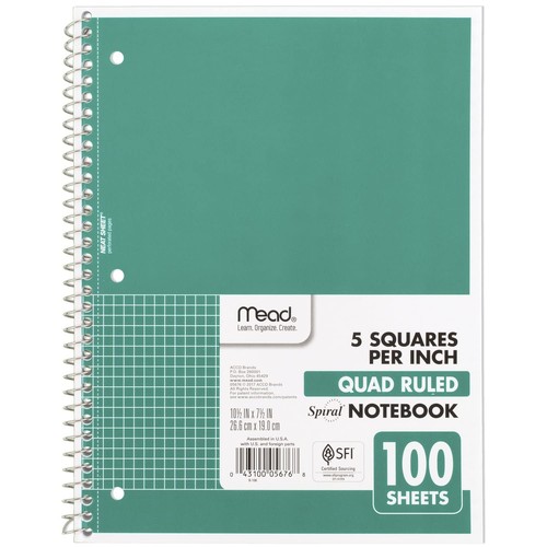 Mead spiral notebook 1 - mead,