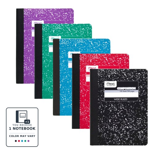 Mead composition book 1 2 - book:, 7-1/2