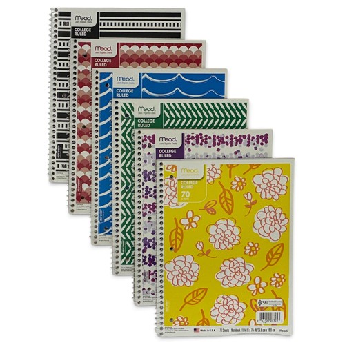 Mead spiral notebook - mead, college