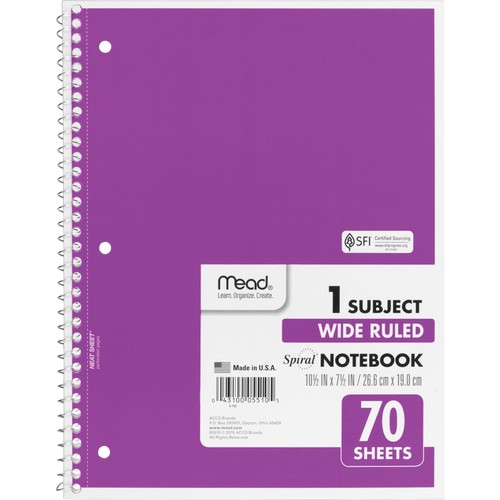 Mead spiral notebook 1 - notebook,,