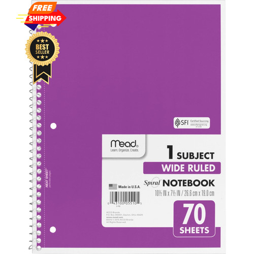 Mead spiral notebook 1 - spiral,