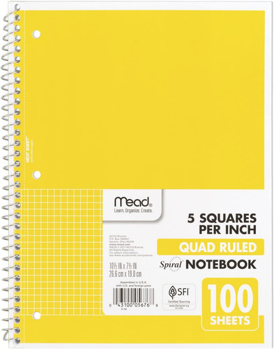 Spiral notebook subject - 1,