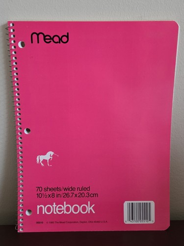 Vtg new never used mead - new, 80's